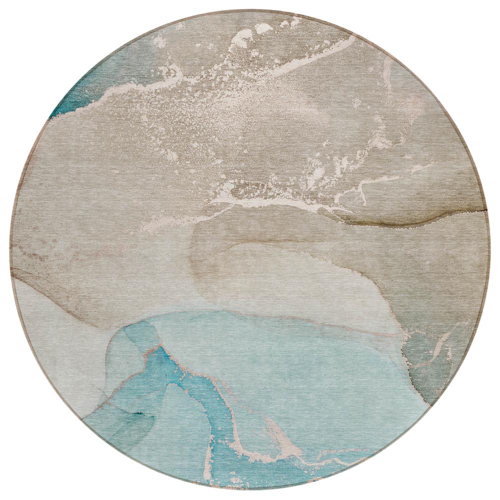 Chantille ACN517 Teal 8' x 8' Rug. Picture 1