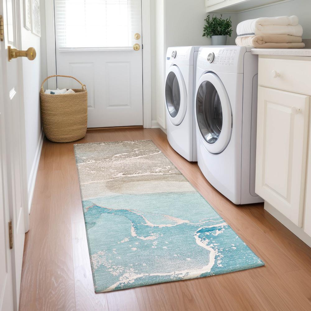 Chantille ACN517 Teal 2'3" x 7'6" Rug. Picture 6