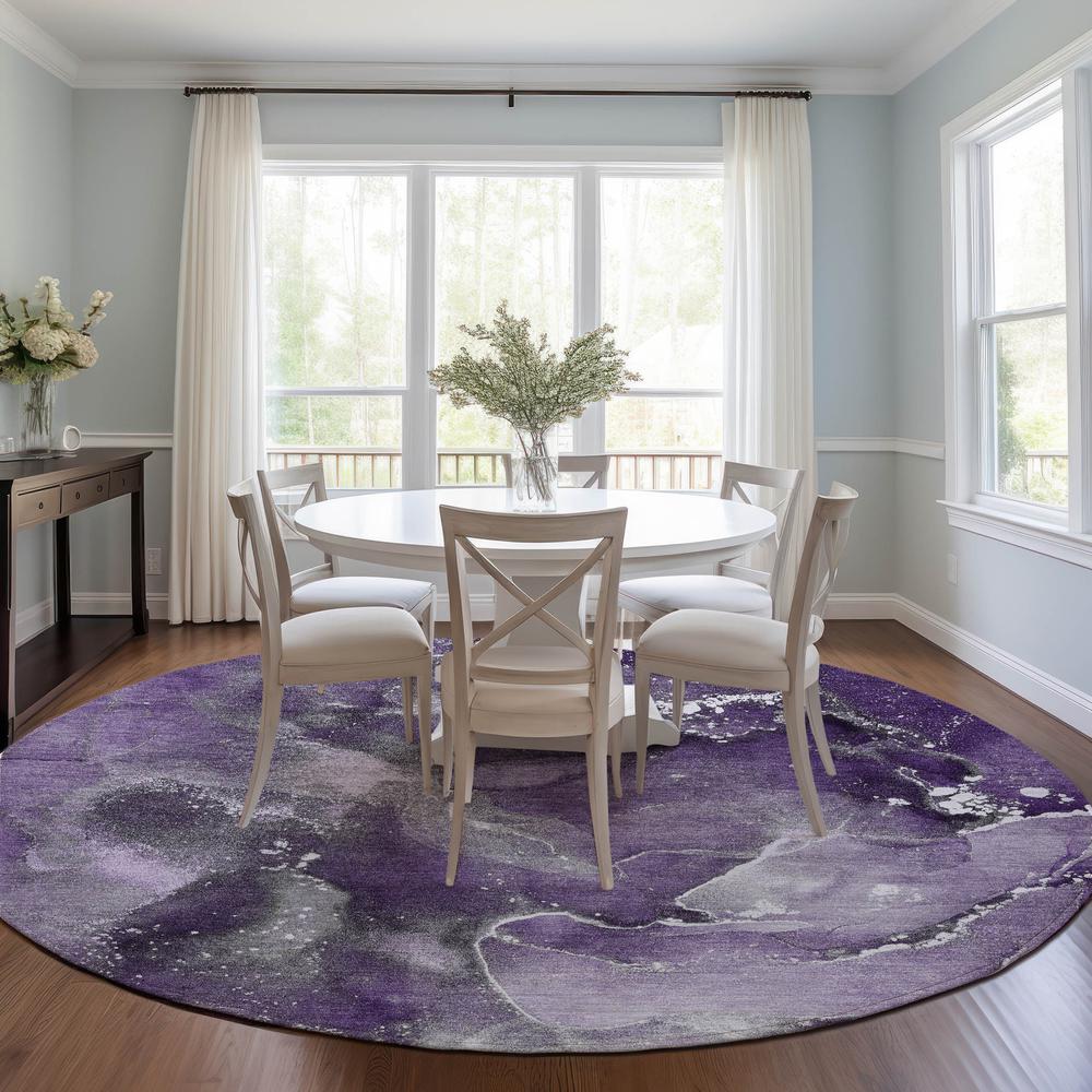 Chantille ACN518 Purple 8' x 8' Rug. Picture 6