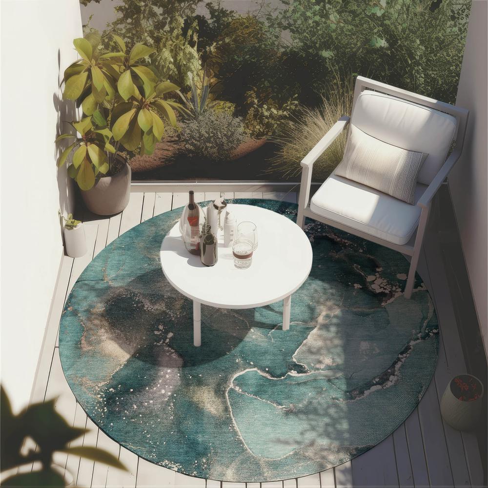 Chantille ACN518 Teal 8' x 8' Rug. Picture 8