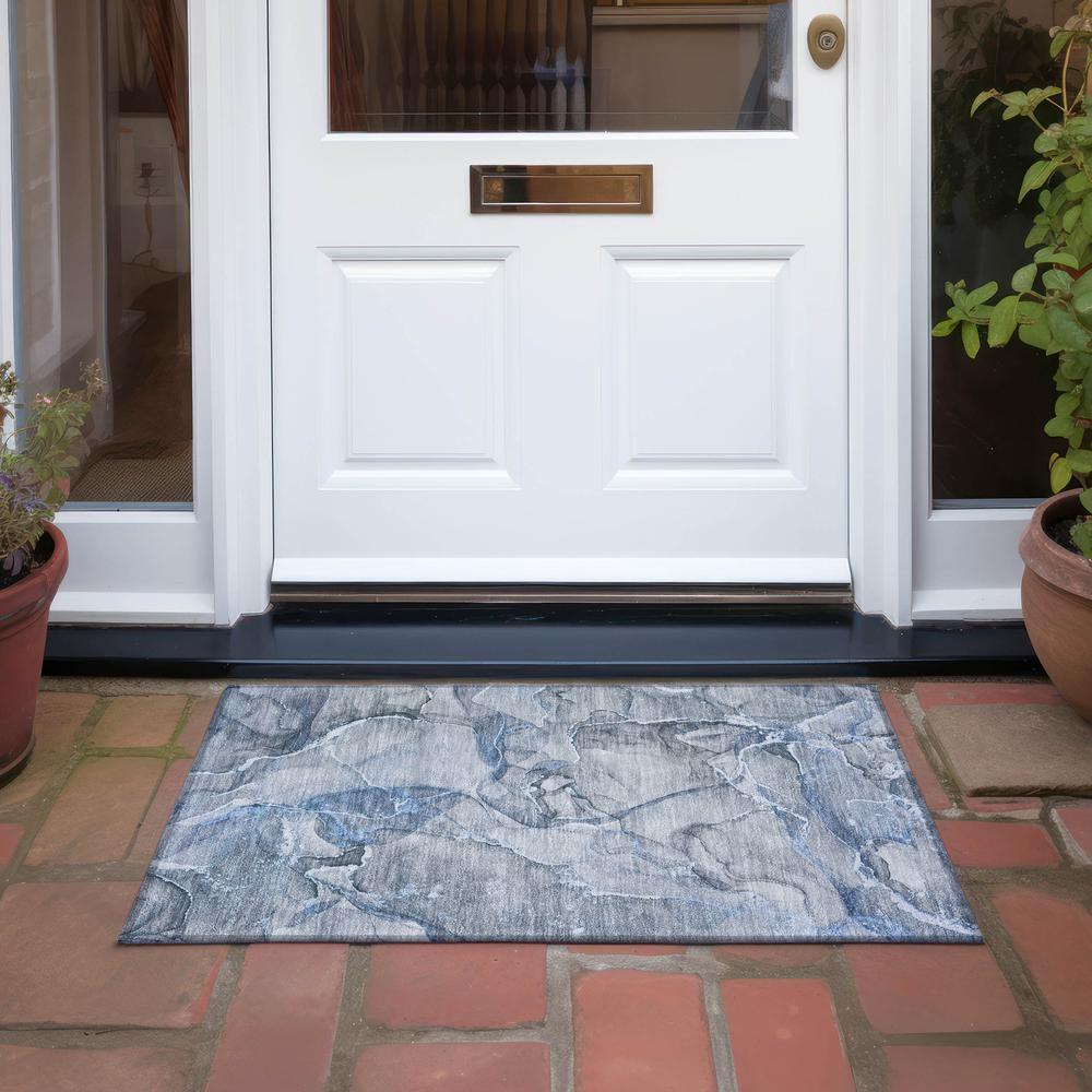 Chantille ACN519 Blue 1'8" x 2'6" Rug. Picture 7