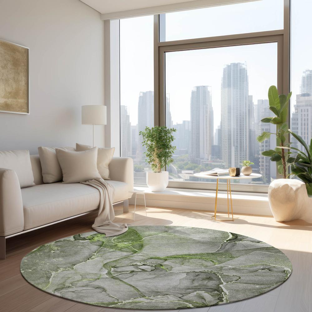 Chantille ACN519 Green 8' x 8' Rug. Picture 6