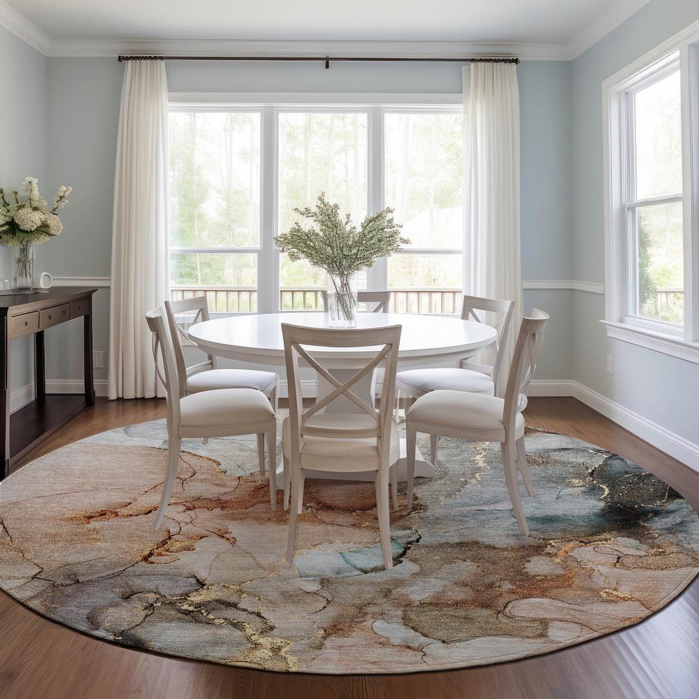 Chantille ACN520 Brown 8' x 8' Rug. Picture 6