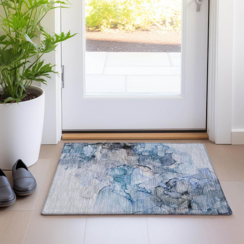 Chantille ACN520 Blue 1'8" x 2'6" Rug. Picture 7