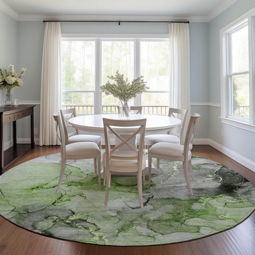 Chantille ACN520 Green 8' x 8' Rug. Picture 6