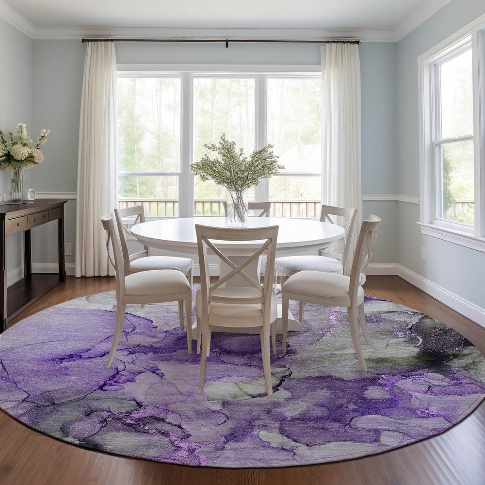 Chantille ACN520 Purple 8' x 8' Rug. Picture 6