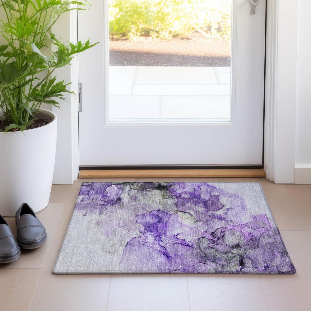 Chantille ACN520 Purple 1'8" x 2'6" Rug. Picture 7