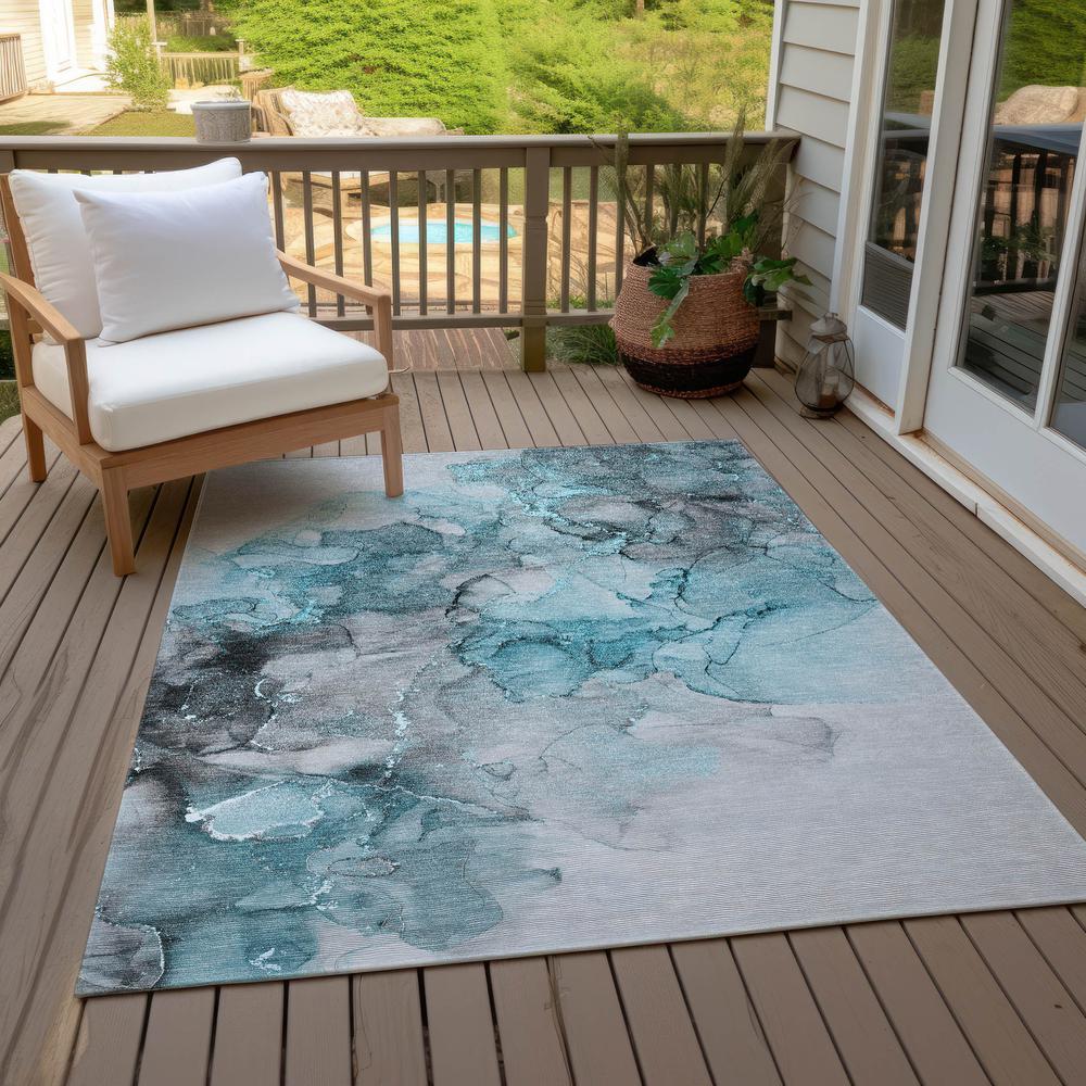 Chantille ACN520 Teal 2'6" x 3'10" Rug. Picture 10