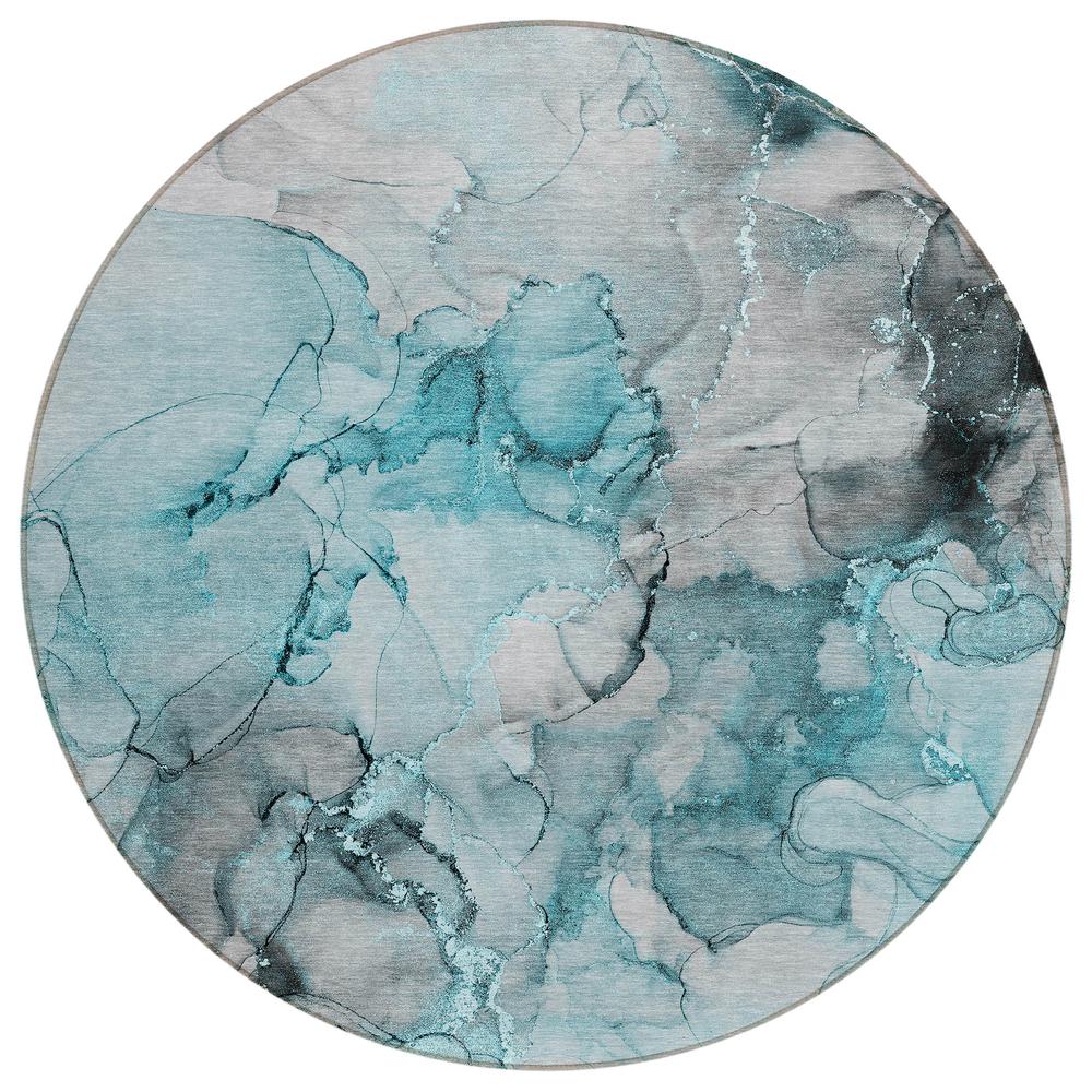 Chantille ACN520 Teal 8' x 8' Rug. Picture 1