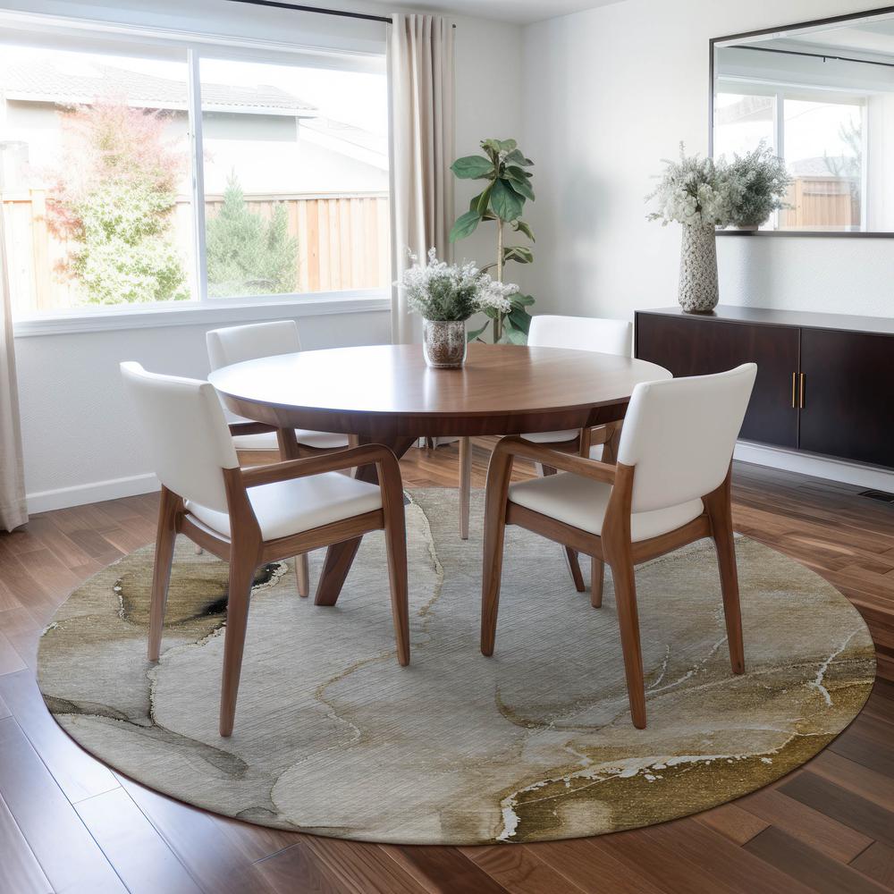 Chantille ACN521 Brown 8' x 8' Rug. Picture 7