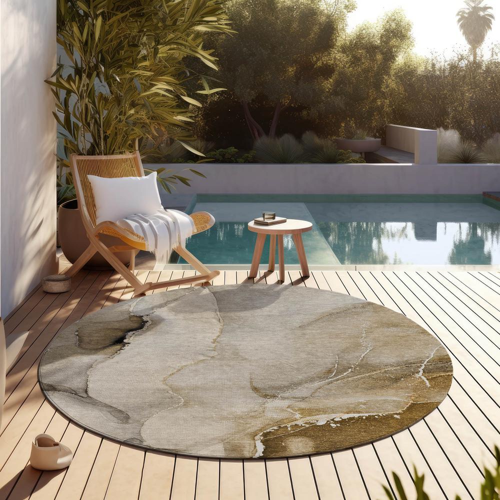 Chantille ACN521 Brown 8' x 8' Rug. Picture 8