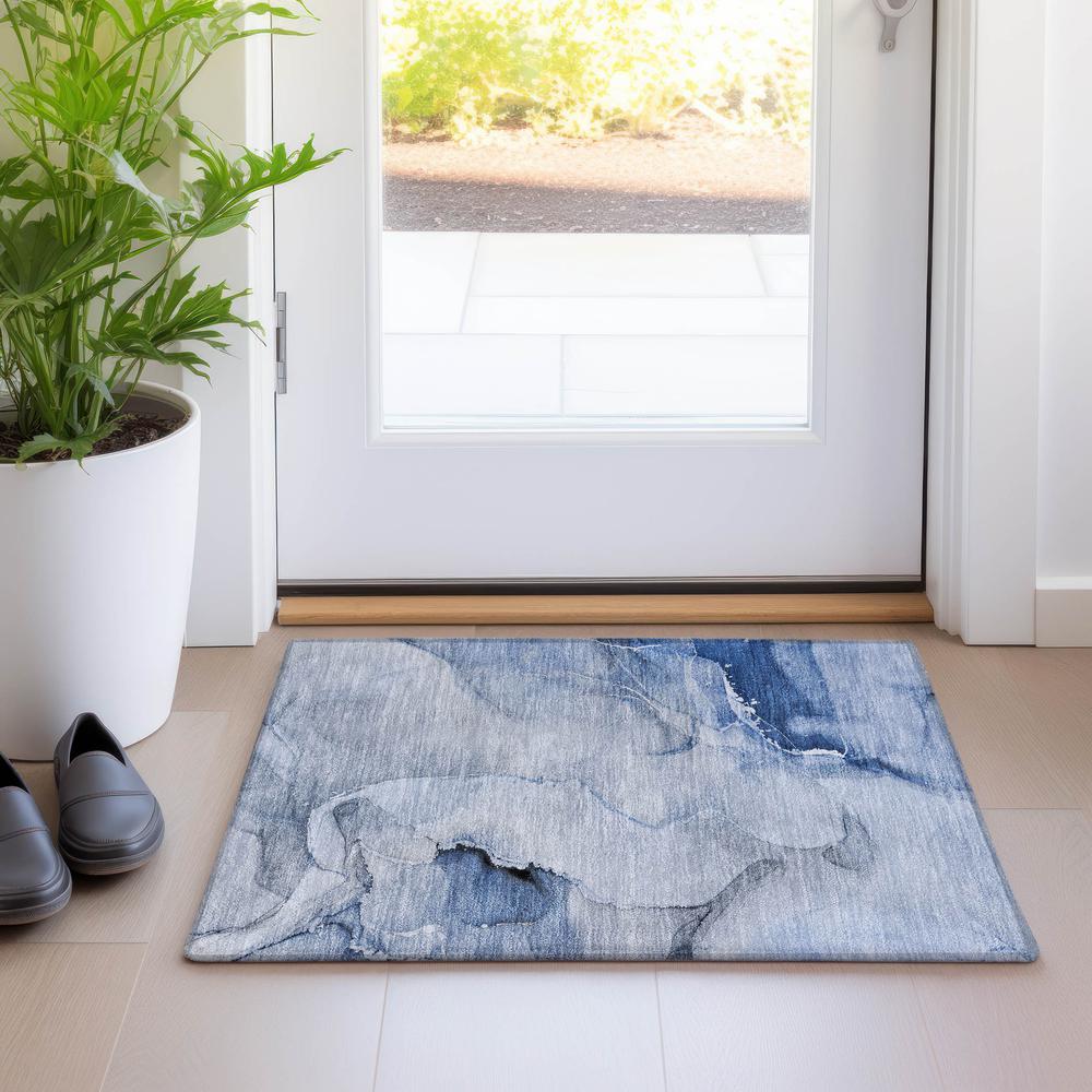 Chantille ACN521 Blue 1'8" x 2'6" Rug. Picture 6
