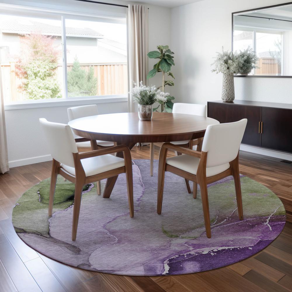 Chantille ACN521 Purple 8' x 8' Rug. Picture 6