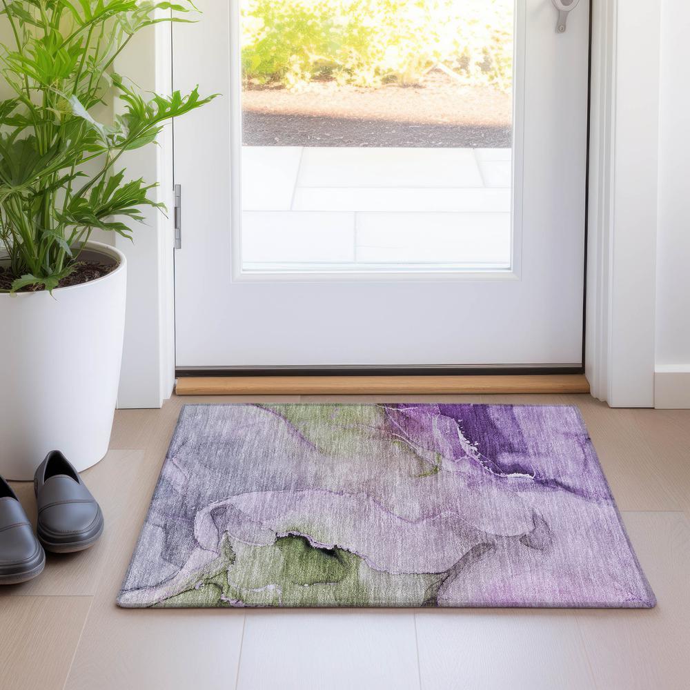 Chantille ACN521 Purple 1'8" x 2'6" Rug. Picture 6