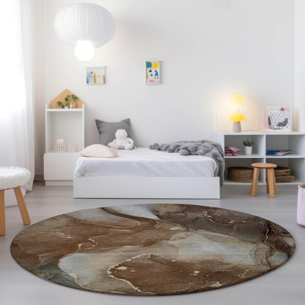 Chantille ACN522 Brown 8' x 8' Rug. Picture 6