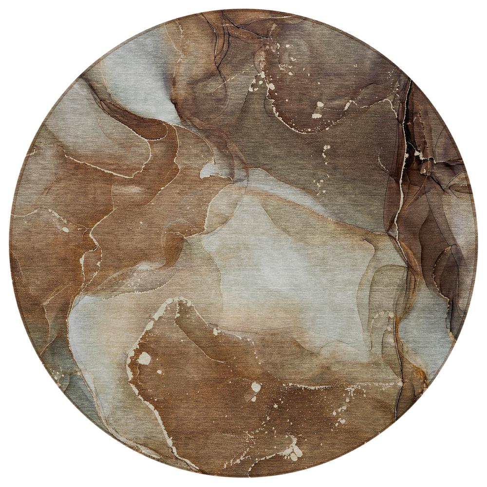 Chantille ACN522 Brown 8' x 8' Rug. Picture 1