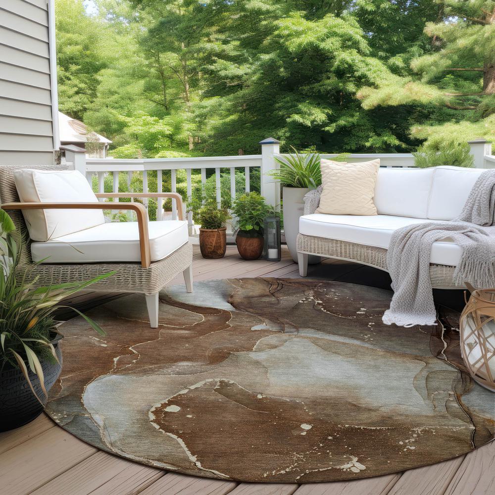 Chantille ACN522 Brown 8' x 8' Rug. Picture 7