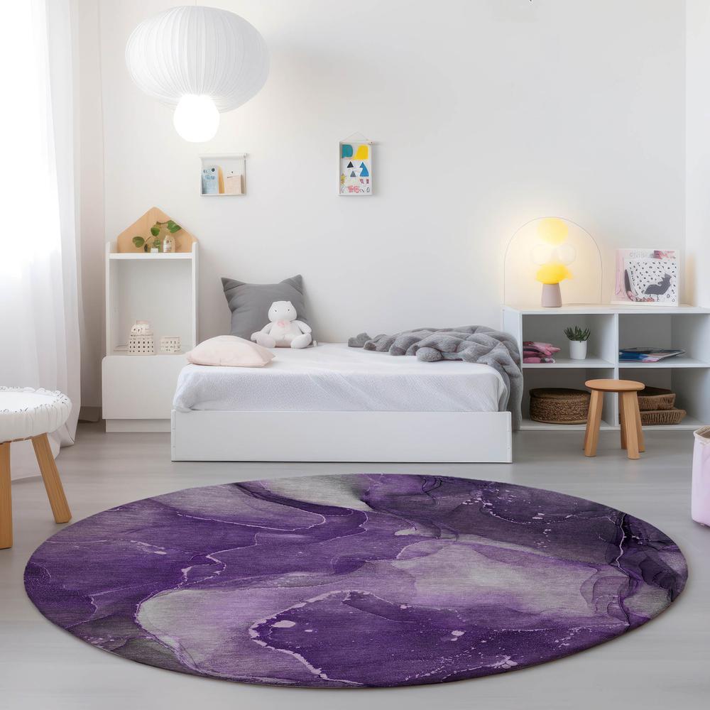 Chantille ACN522 Purple 8' x 8' Rug. Picture 6
