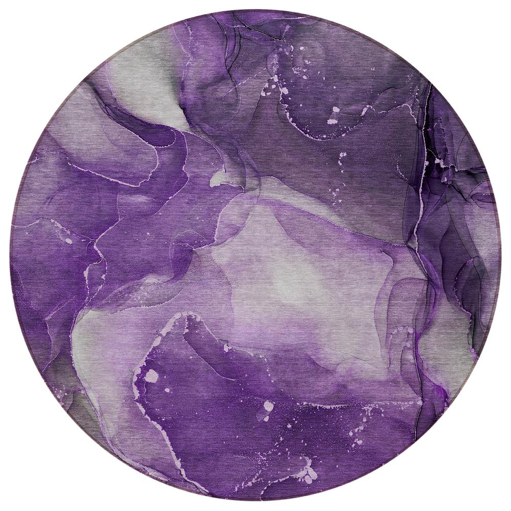 Chantille ACN522 Purple 8' x 8' Rug. Picture 1