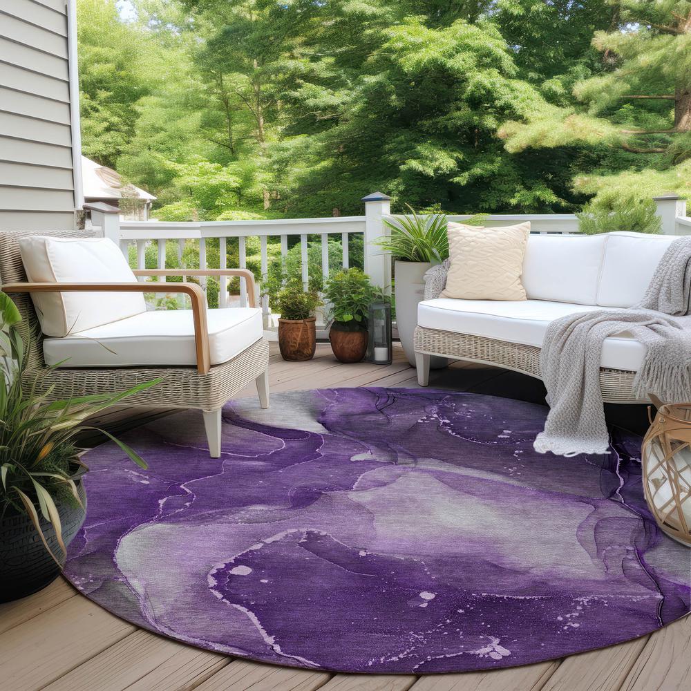 Chantille ACN522 Purple 8' x 8' Rug. Picture 7