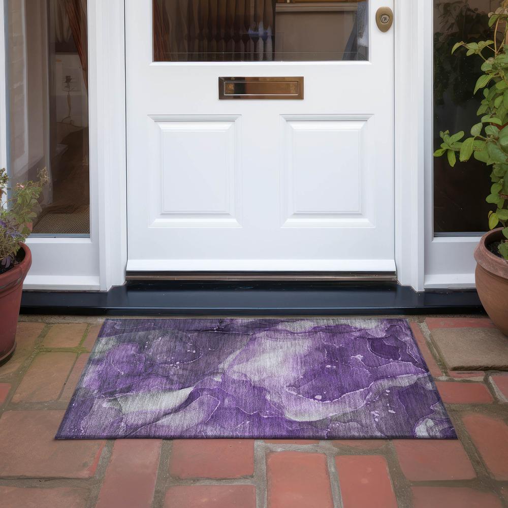 Chantille ACN522 Purple 1'8" x 2'6" Rug. Picture 7