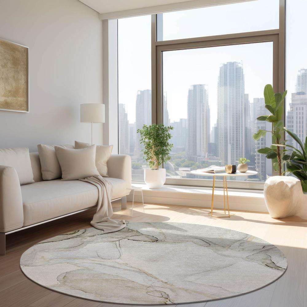 Chantille ACN523 Brown 8' x 8' Rug. Picture 6