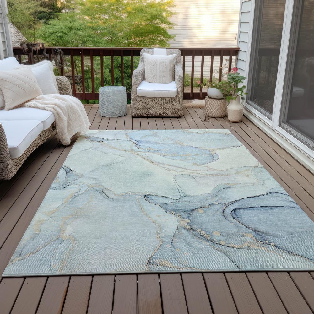 Chantille ACN523 Blue 2'6" x 3'10" Rug. Picture 9