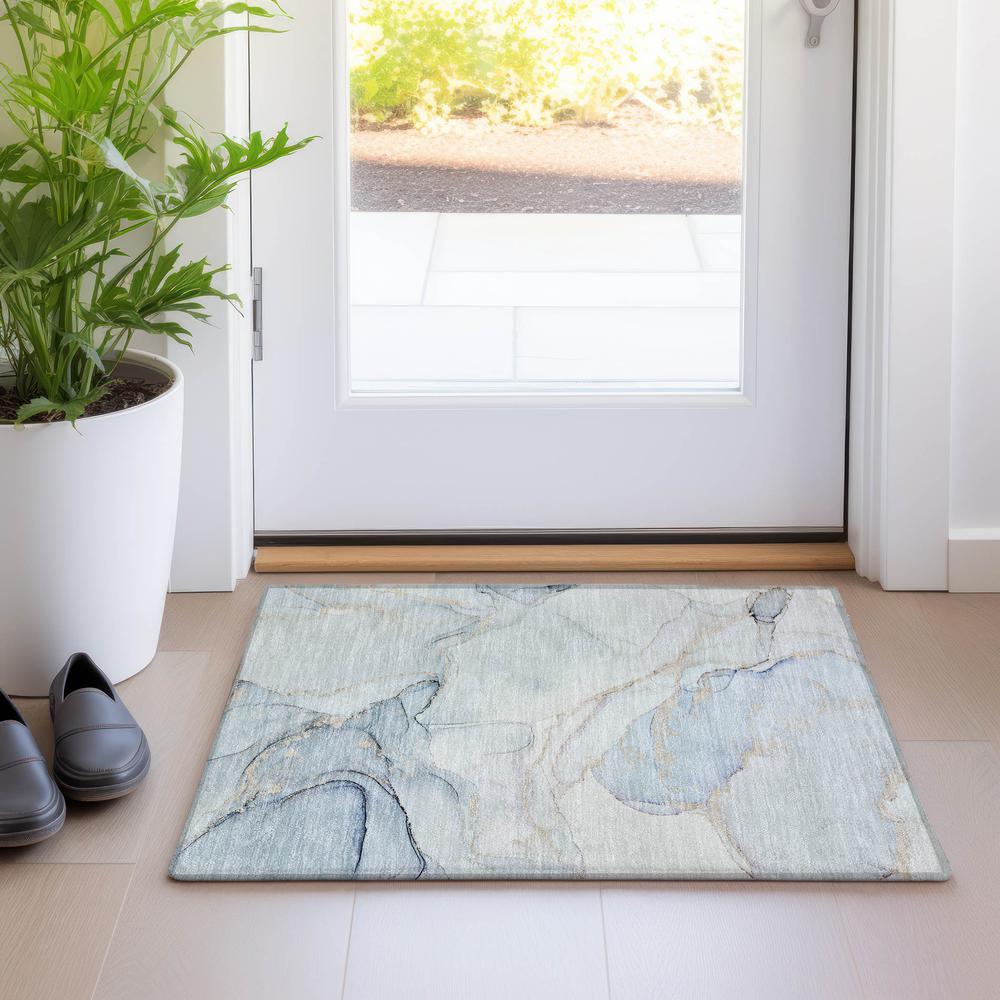 Chantille ACN523 Blue 1'8" x 2'6" Rug. Picture 6