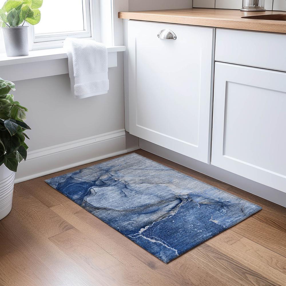 Chantille ACN524 Blue 1'8" x 2'6" Rug. Picture 6