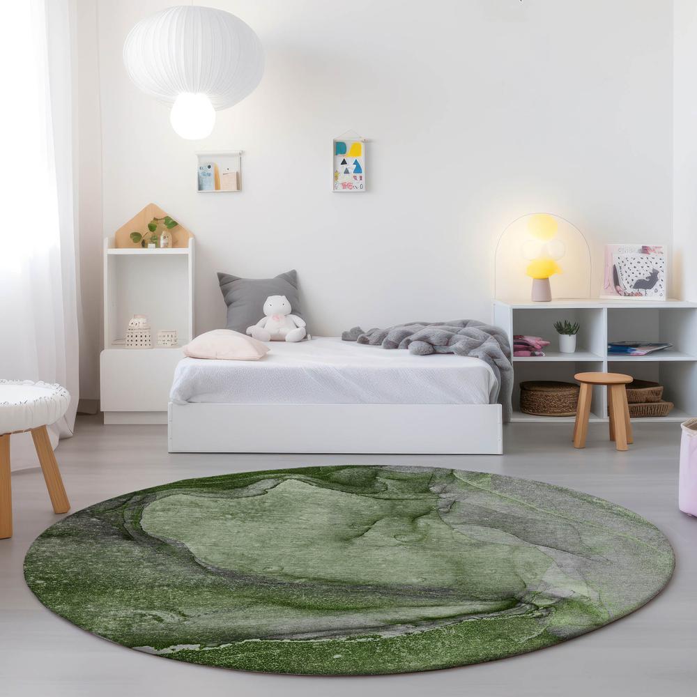Chantille ACN524 Green 8' x 8' Rug. Picture 6