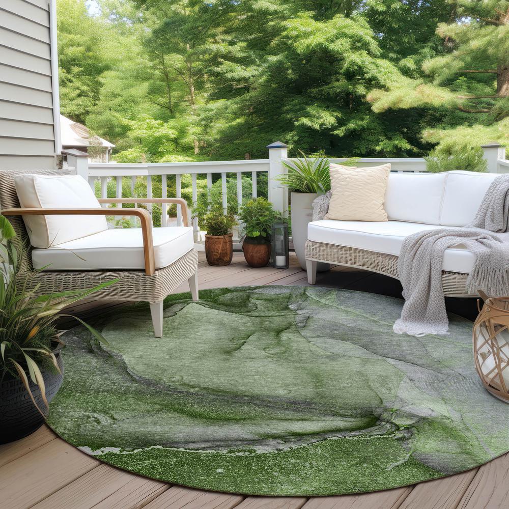 Chantille ACN524 Green 8' x 8' Rug. Picture 7