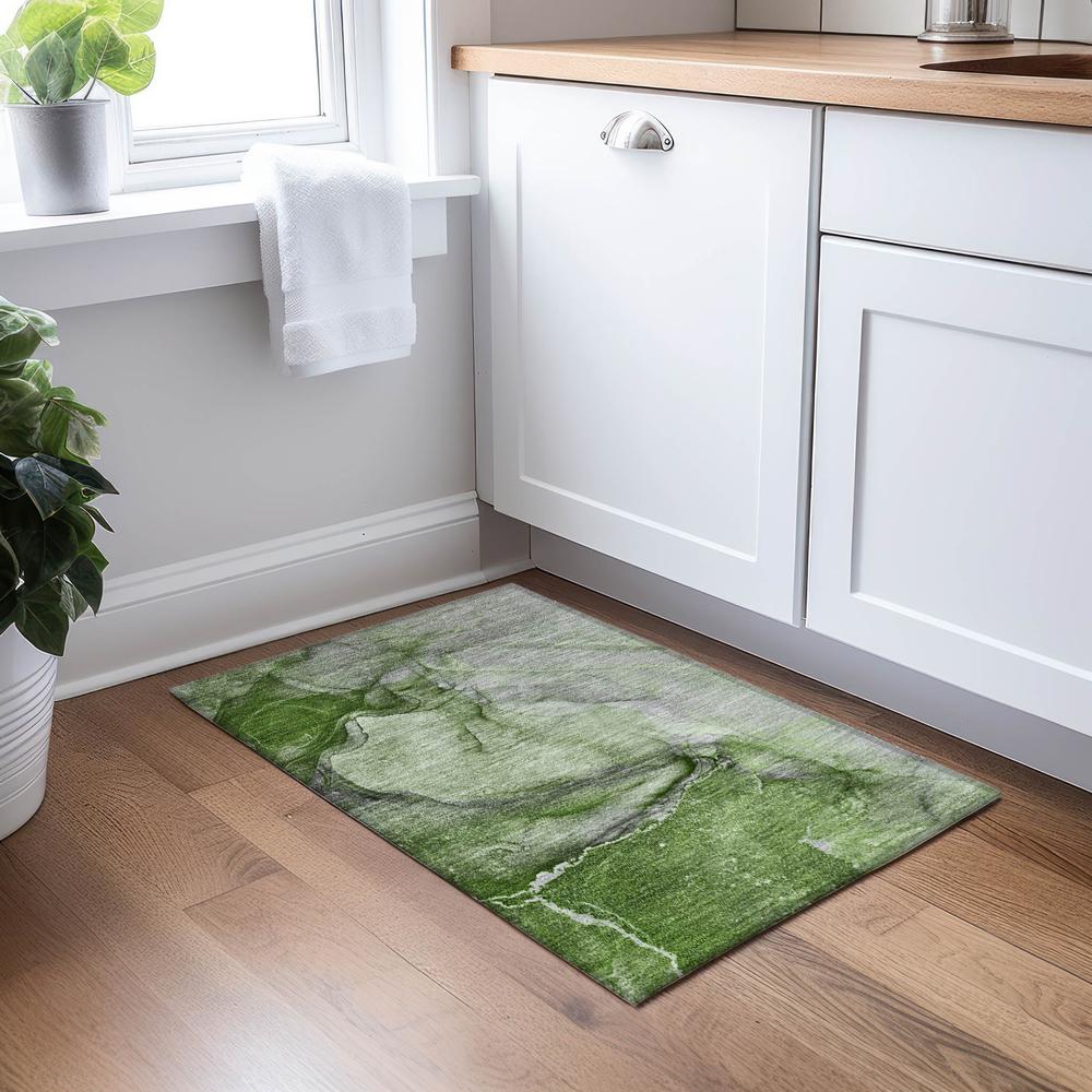Chantille ACN524 Green 1'8" x 2'6" Rug. Picture 6