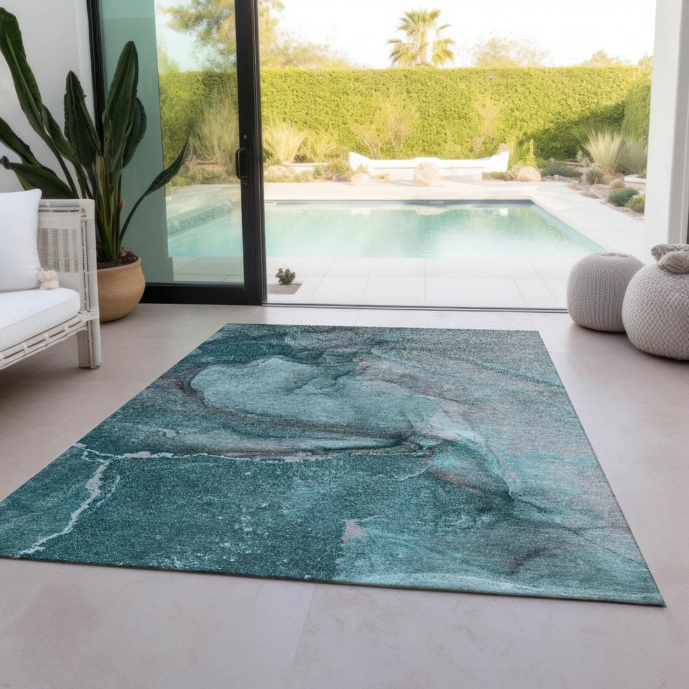 Chantille ACN524 Teal 2'6" x 3'10" Rug. Picture 7