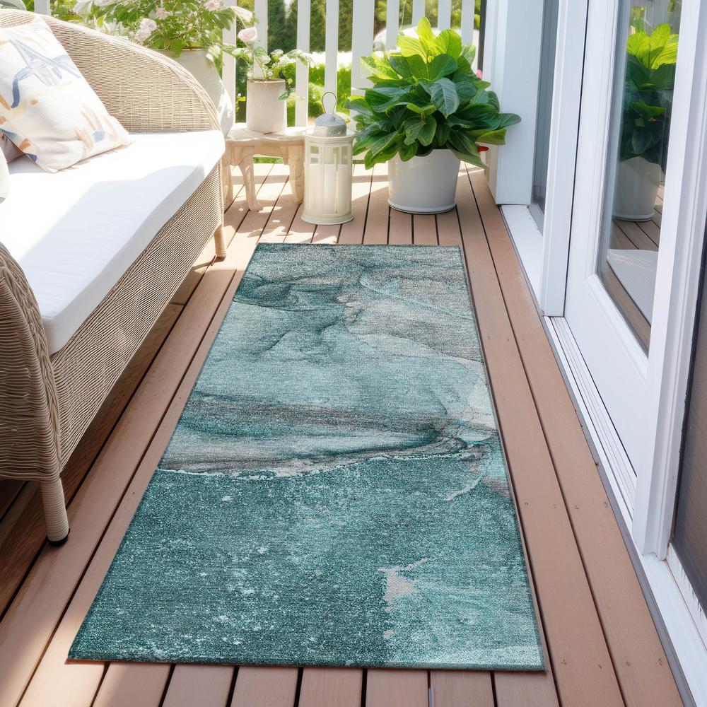 Chantille ACN524 Teal 2'3" x 7'6" Rug. Picture 8