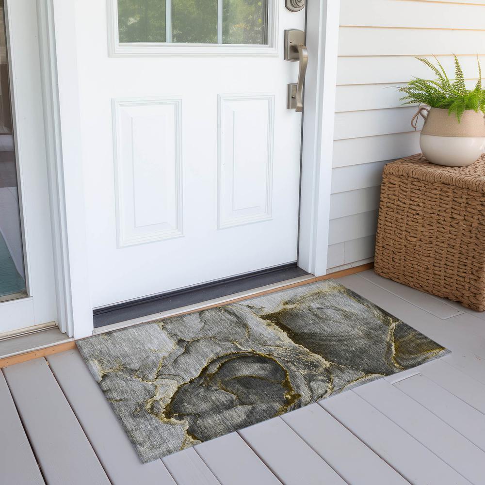 Chantille ACN525 Gold 1'8" x 2'6" Rug. Picture 7