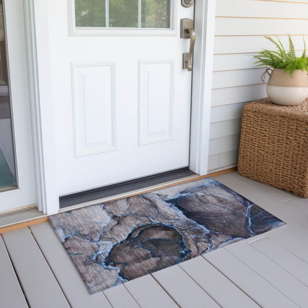 Chantille ACN525 Blue 1'8" x 2'6" Rug. Picture 7