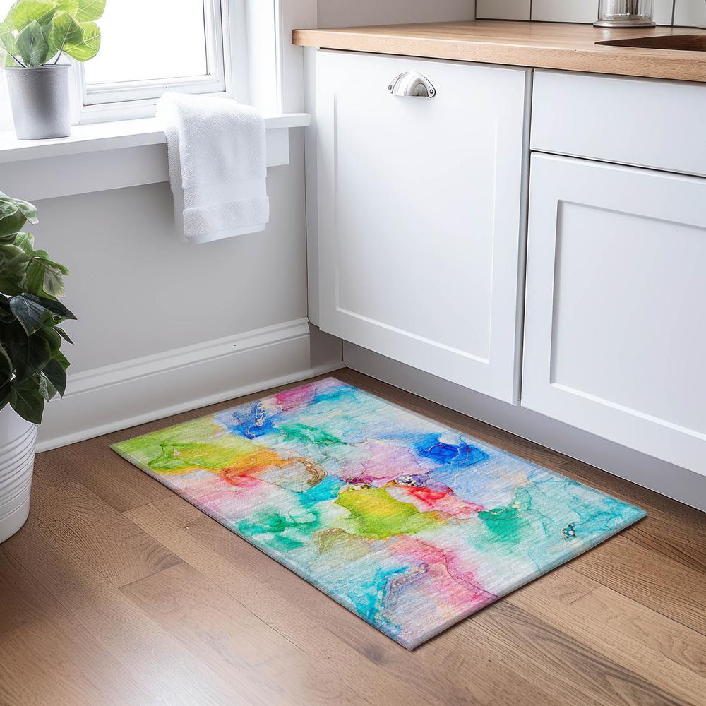 Chantille ACN526 Blue 1'8" x 2'6" Rug. Picture 6