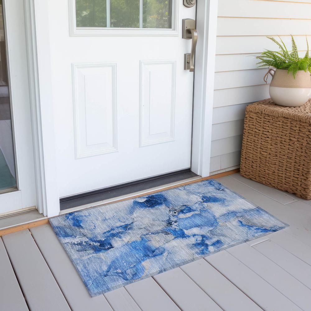 Chantille ACN526 Blue 1'8" x 2'6" Rug. Picture 7