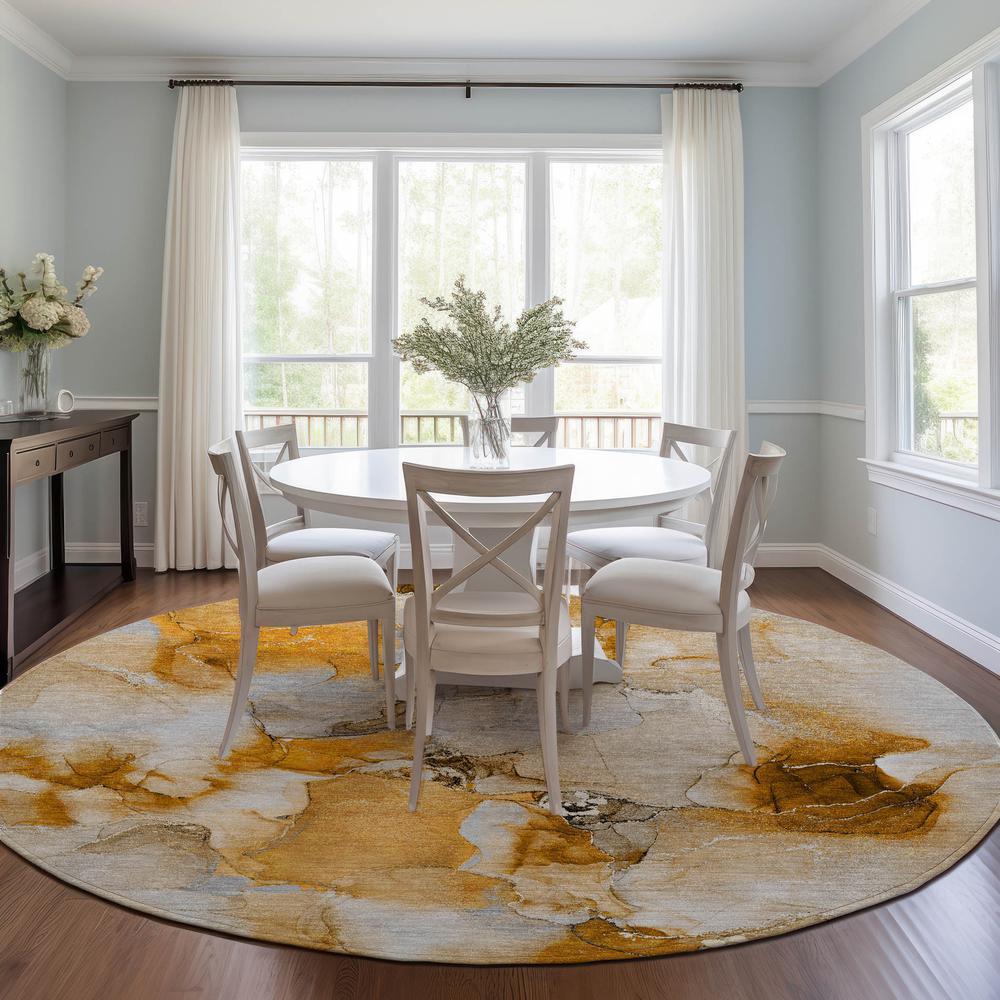 Chantille ACN526 Orange 8' x 8' Rug. Picture 6