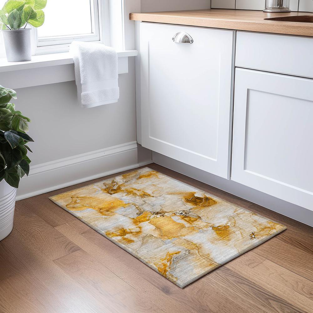 Chantille ACN526 Orange 1'8" x 2'6" Rug. Picture 6