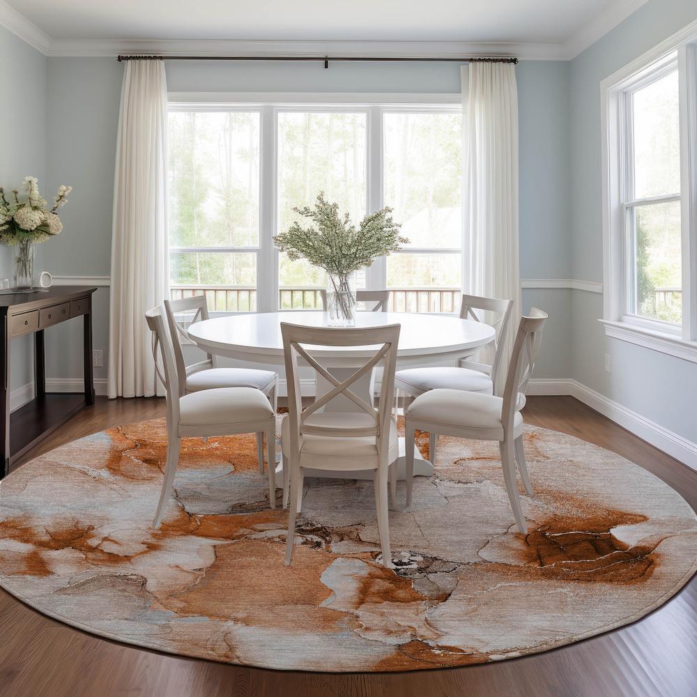 Chantille ACN526 Orange 8' x 8' Rug. Picture 7