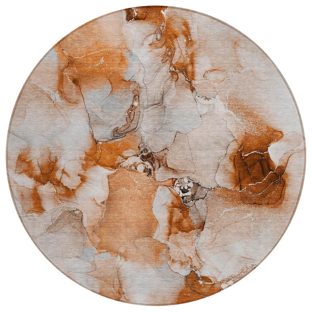Chantille ACN526 Orange 8' x 8' Rug. Picture 1