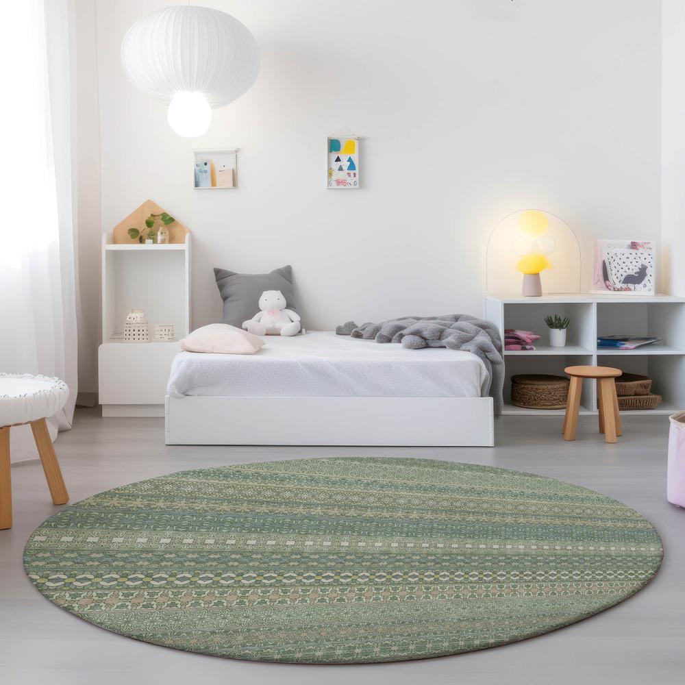 Chantille ACN527 Green 8' x 8' Rug. Picture 6