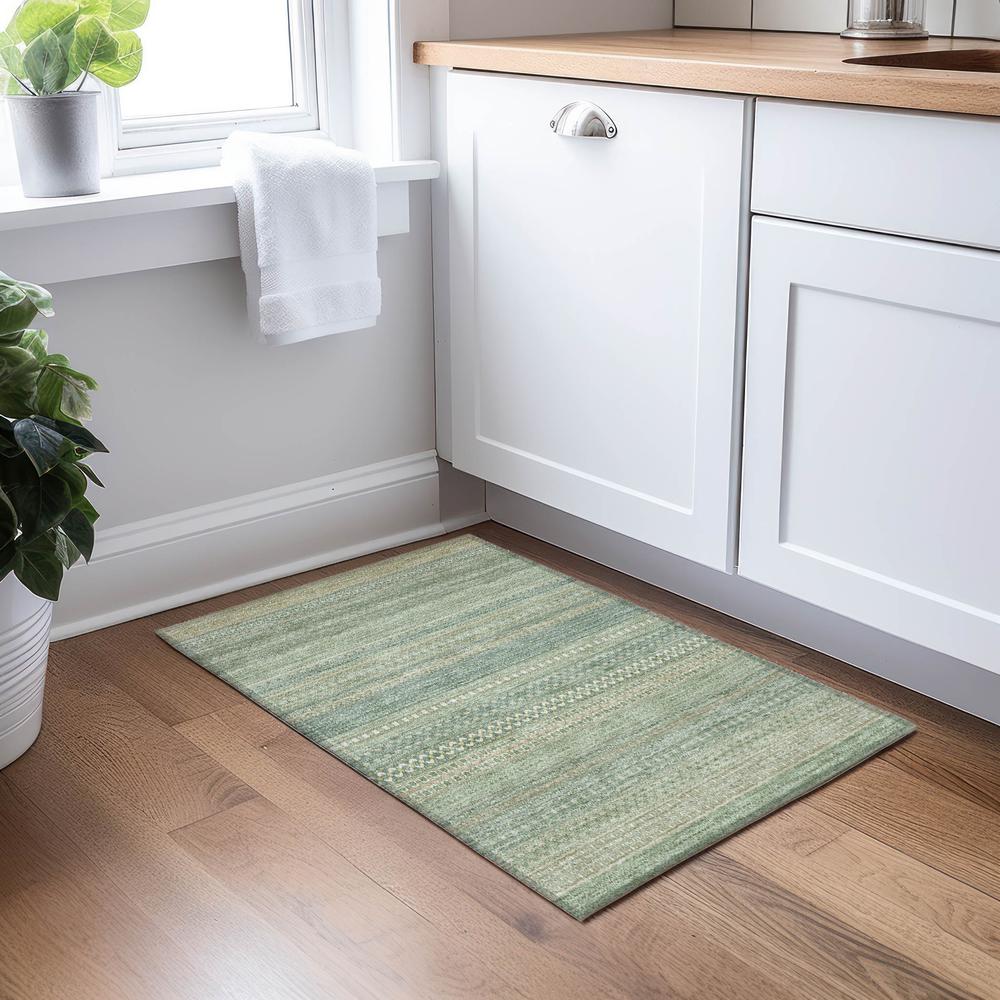Chantille ACN527 Green 1'8" x 2'6" Rug. Picture 6