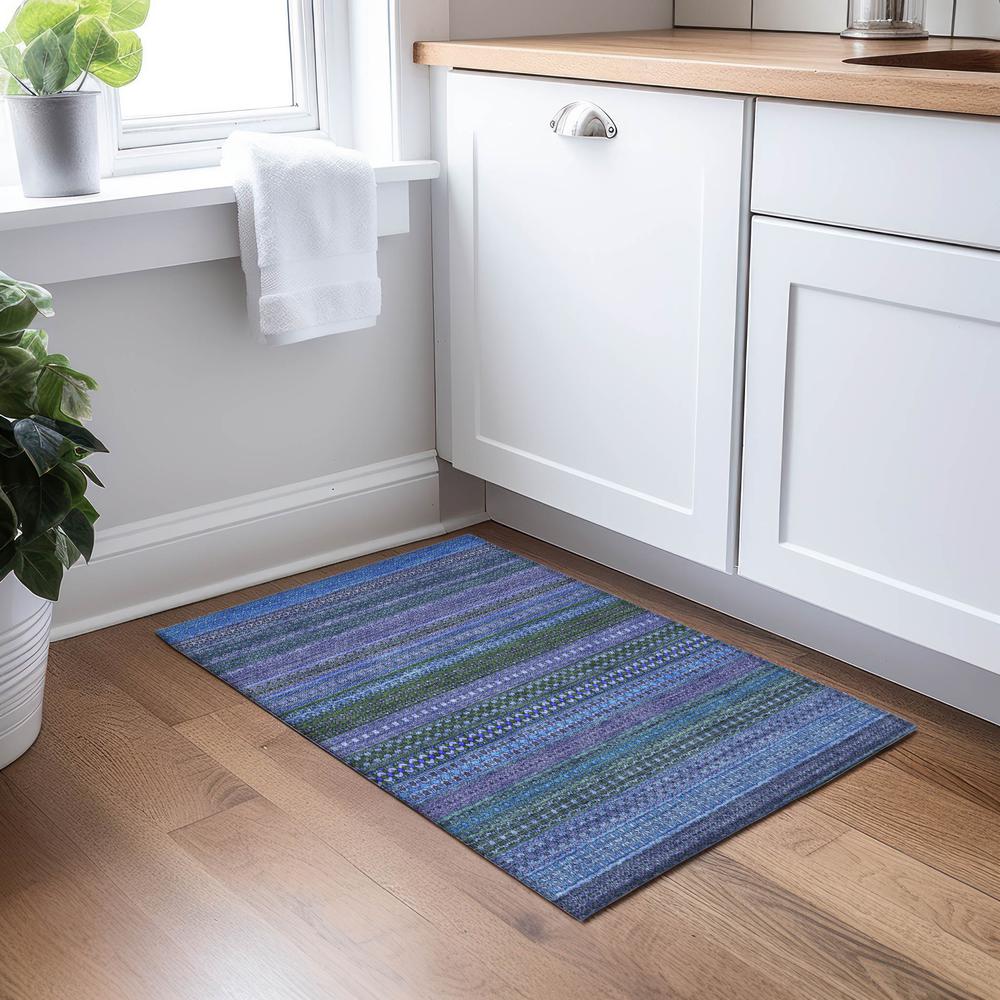 Chantille ACN527 Blue 1'8" x 2'6" Rug. Picture 6