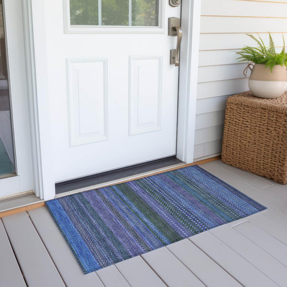Chantille ACN527 Blue 1'8" x 2'6" Rug. Picture 7