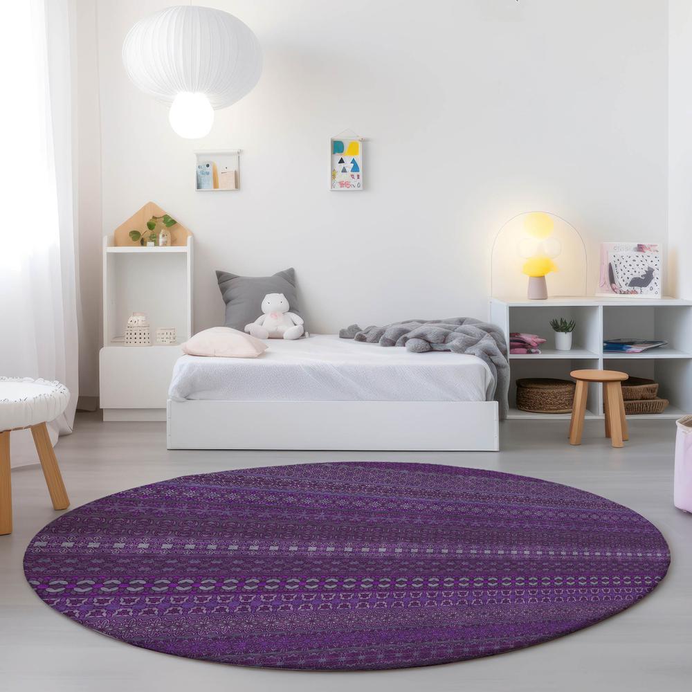 Chantille ACN527 Purple 8' x 8' Rug. Picture 6