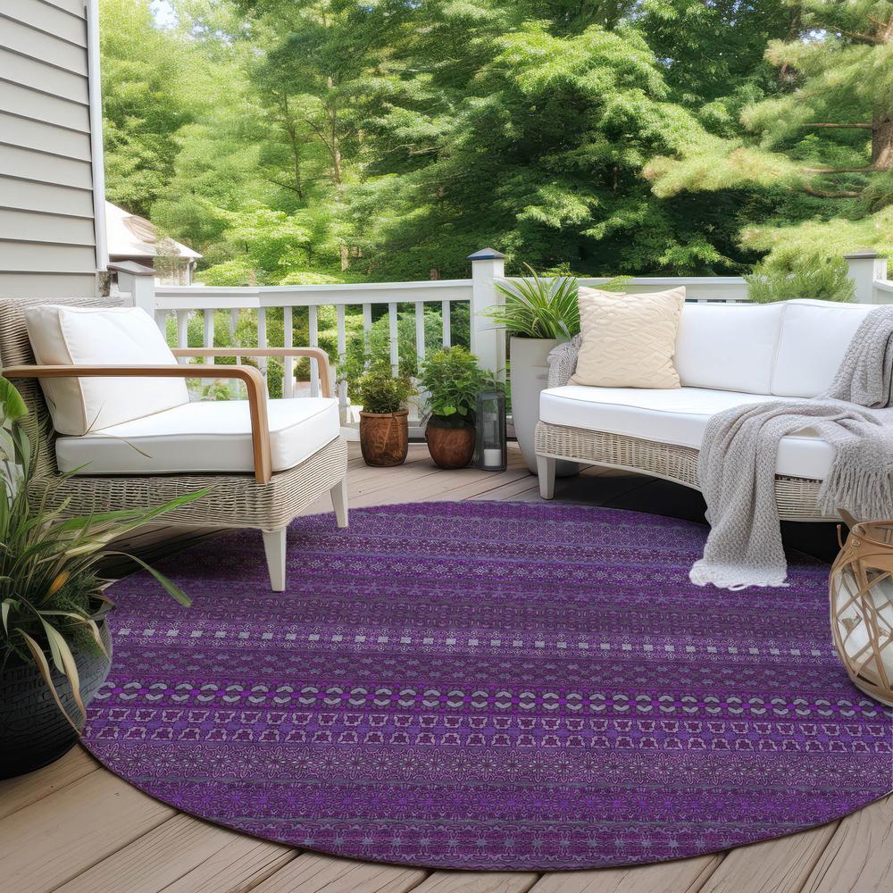 Chantille ACN527 Purple 8' x 8' Rug. Picture 7
