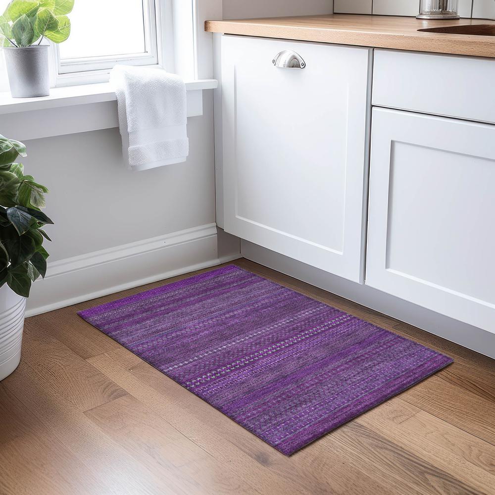 Chantille ACN527 Purple 1'8" x 2'6" Rug. Picture 7