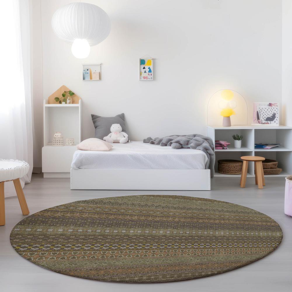 Chantille ACN527 Brown 8' x 8' Rug. Picture 7